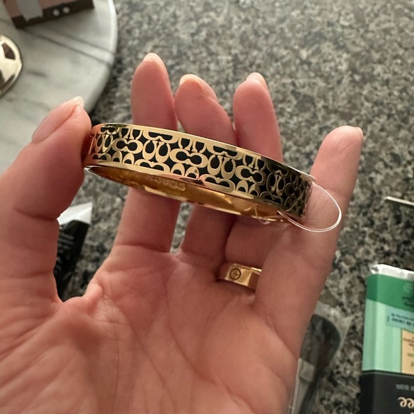 Coach Gold and Black Signature Bangle - Picture 5 of 5